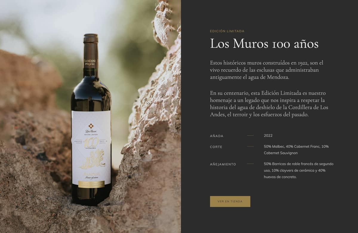 FINCA BANDINI - e-commerce empresarial de vinos | Estudio Furia Portfolio